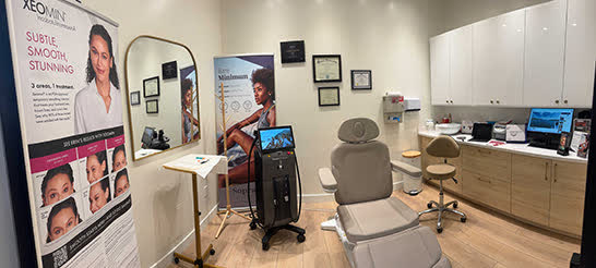 Modern aesthetic clinic interior at Aterna Wellness